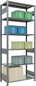 Schulte Lagertechnik Multiplus 150 Schwerlastregal 100x250x50cm verzinkt