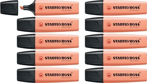 STABILO Boss Original Pastel cremige pfirsichfarbe, 10er-Pack