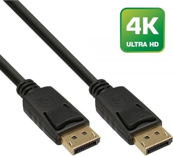 INLINE DisplayPort Kabel, DP St/DP St, schwarz, 2m, vergoldete Kontakte Image