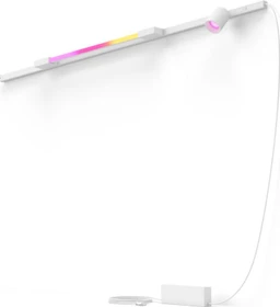 Philips Hue White and Color Ambiance Basis Perifo Schienensystem für die Wand gerade mit 1 Spots & 1 Gradient Light Tube kompakt weiß