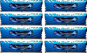 G.Skill RipJaws 4 blau UDIMM 32GB Kit, DDR4-3000, CL15-16-16-35