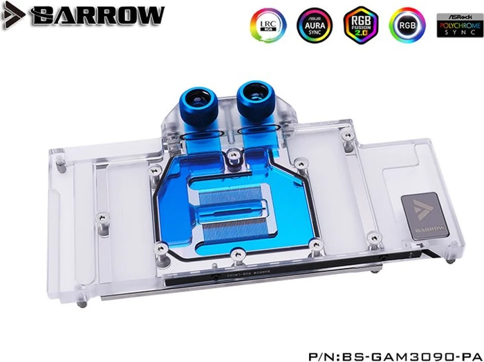 Barrow NVIDIA RTX 3090 LRC 2.0 Full Coverage GPU Water Block, Galax/KFA²/Gainward 3090 Aurora