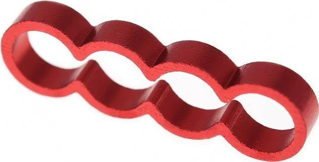 Alphacool Eiskamm Alu X4 Flat Kabelkamm 4mm, rot, 4er-Pack