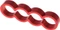 Alphacool Eiskamm Alu X4 Flat Kabelkamm 4mm, rot, 4er-Pack Vorschaubild