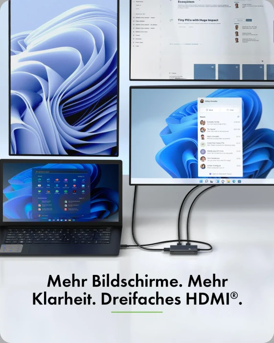 RaidSonic Icy Box IB-AD1030-C, USB-C 3.1 auf 3x HDMI Adapter