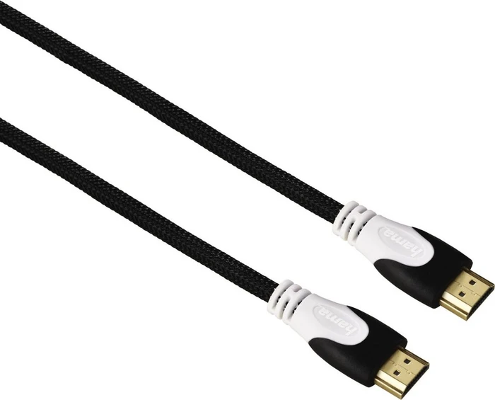 Hama High Speed mit Ethernet HDMI 1.4 Kabel und Gewebemantel schwarz, 1.50m