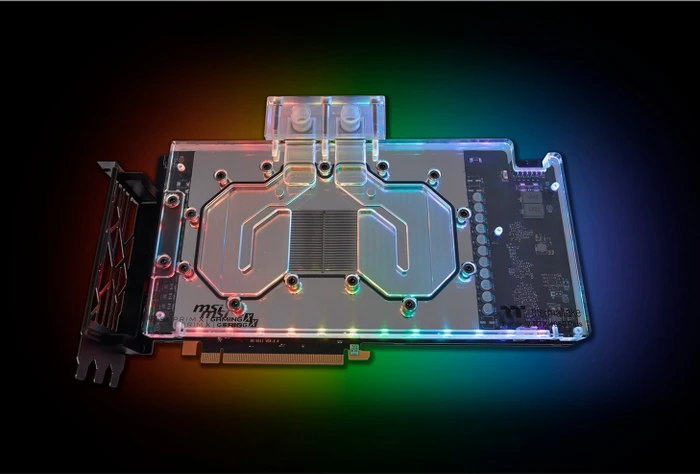 Thermaltake Pacific V-RTX 4080 Plus MSI Gaming X TRIO & SUPRIM X GPU Block mit Backplate