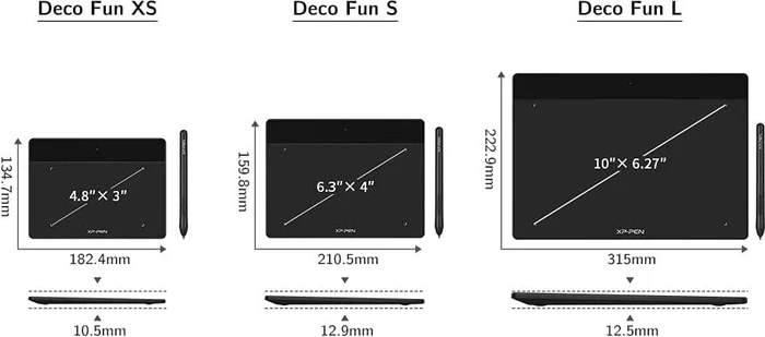 XP-Pen Deco Fun S, Classic Black