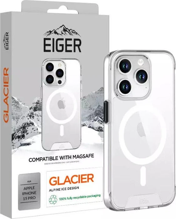 Eiger Glacier Case Magsafe für Apple iPhone 15 Pro transparent