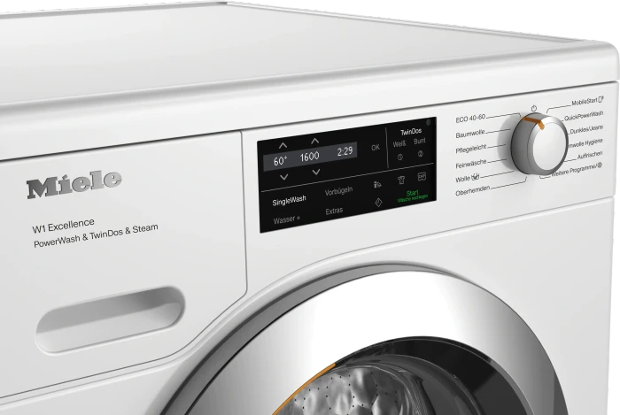 Miele W1 Excellence WEJ885WPS PowerWash & TwinDos & Steam Frontlader