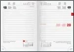 Brunnen Modell 736 Taschenkalender Tageskalender 2024, 100x140mm, Kunststoff-Cover, schwarz, 184 Blatt