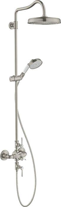 Hansgrohe Axor Montreux Showerpipe mit Thermostat und Kopfbrause 240 1jet edelstahloptik