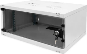Digitus Professional SoHo Line 19" Wandgehäuse 4HE, unmontiert, Sicherheitsglastür, IP20, RAL 7035, 400mm tief