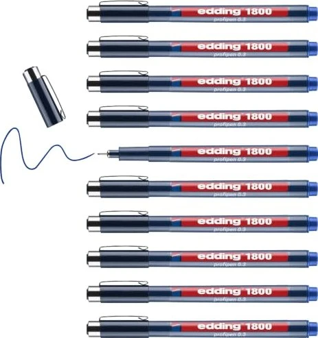 edding 1800 0.35mm blau, 10er-Pack