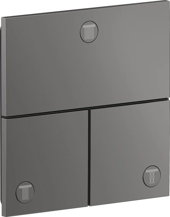 Hansgrohe Axor ShowerSelect ID eckig Kontrollfeld Ventil für 3 Verbraucher polished black chrome