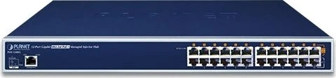 Planet Rackmount Gigabit Managed PoE-Injektor, 12x RJ-45, 220W PoE+