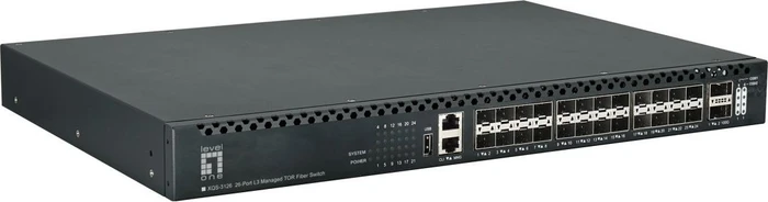 LevelOne GTL Rackmount 10G Managed Switch, 24x SFP+, 2x QSFP28
