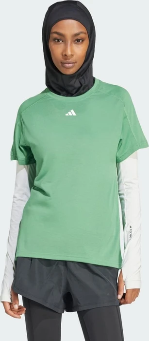 adidas Aeroready Train Essentials Minimal Branding Funktionsshirt kurzarm preloved green (Damen)