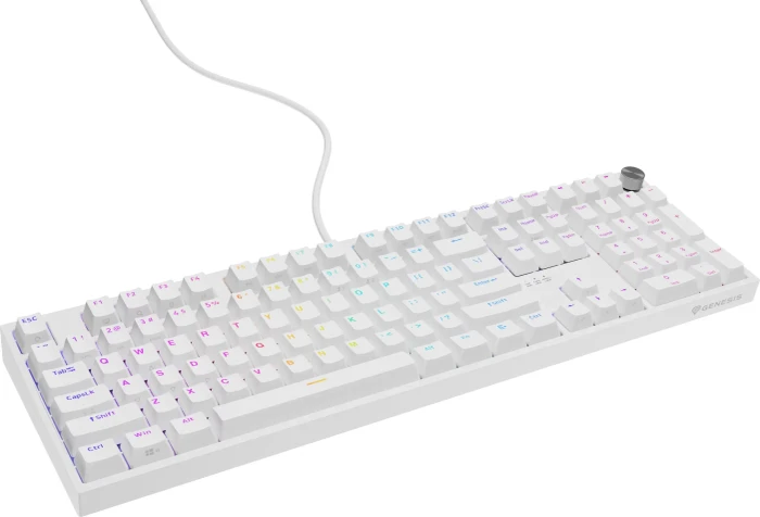 Genesis Thor 404, weiß, LEDs RGB, hot-swap, Gateron Pro YELLOW, USB, US