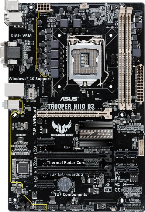 ASUS TUF Trooper H110 D3 (Intel 1151)