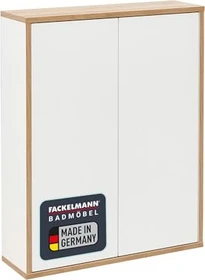 Fackelmann Finn Doppel-Hängeschrank weiß/braun