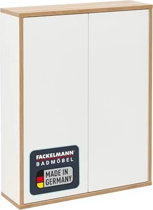 Fackelmann Finn Doppel-Hängeschrank weiß/braun