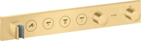 Hansgrohe Axor ShowerSolutions Thermostatmodul Select 600/90 Unterputz für 4 Verbraucher brushed gold optic