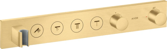 Hansgrohe Axor ShowerSolutions Thermostatmodul Select 600/90 Unterputz für 4 Verbraucher brushed gold optic