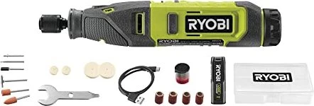 Ryobi RRT4-120GA15 Akku-Geradschleifer inkl. Koffer + Akku 2.0Ah + Zubehör