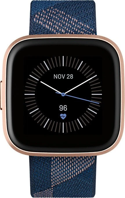 Fitbit Versa 2 Special Edition Aktivitäts-Tracker navy pink woven/copper rose aluminium