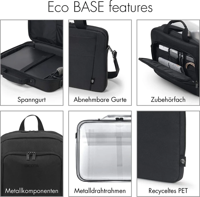 Dicota Eco Slim Case Base 13-14.1" Notebooktasche grau