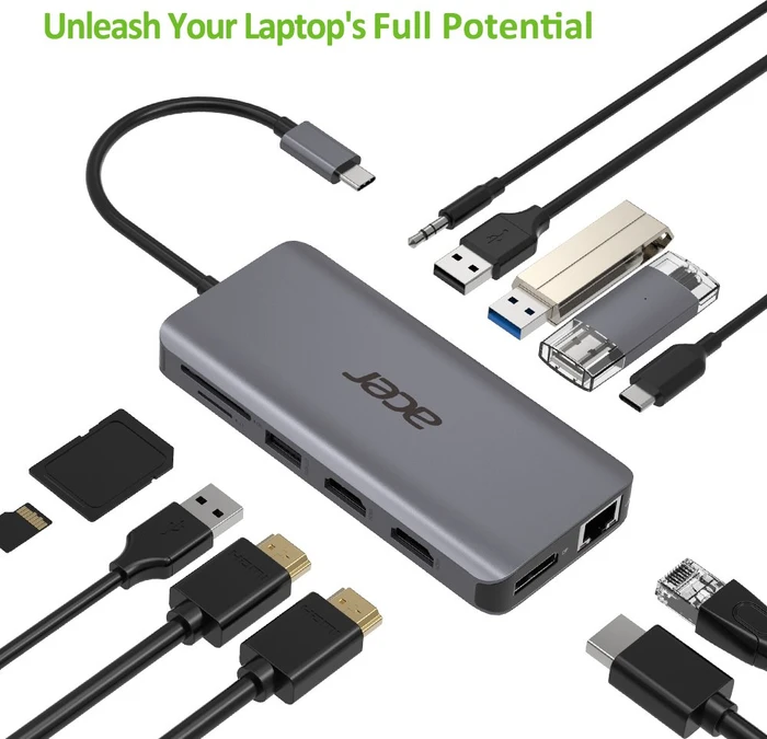 Acer 12in1 Type C dongle, USB-C 3.0 [Stecker]