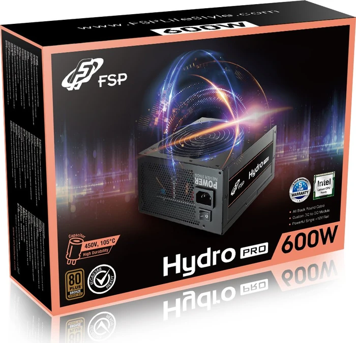 FSP Hydro Pro 600W, ATX 2.52