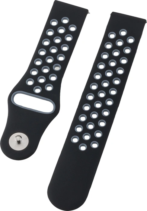 Peter Jäckel Armband 20mm Dual Silicon schwarz/grau