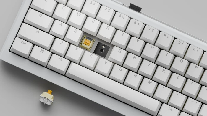 Ducky One X Mini Wireless, weiß, LEDs RGB, Inductive Analog Switch, USB/Bluetooth, ND