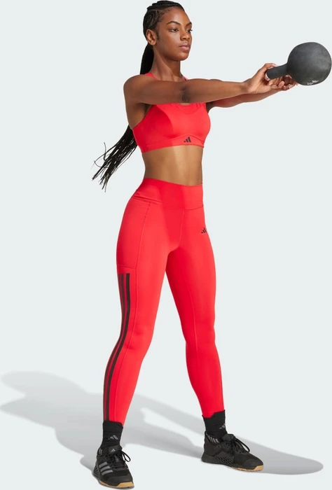 adidas Optime 3-Streifen Hose lang pure ruby (Damen)