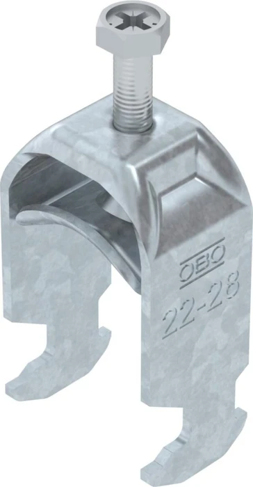 OBO Bettermann Bügelschelle 2056 H-Fuß, 1-fach, Metalldruckwanne, FT