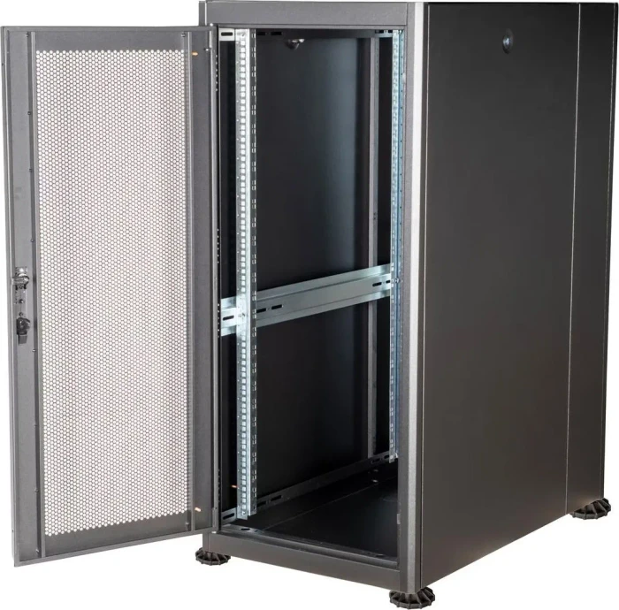 Roline / Secomp Basic 19" Netzwerkschrank 26HE, montiert, Glastür, IP20, RAL 9005, 1000mm tief