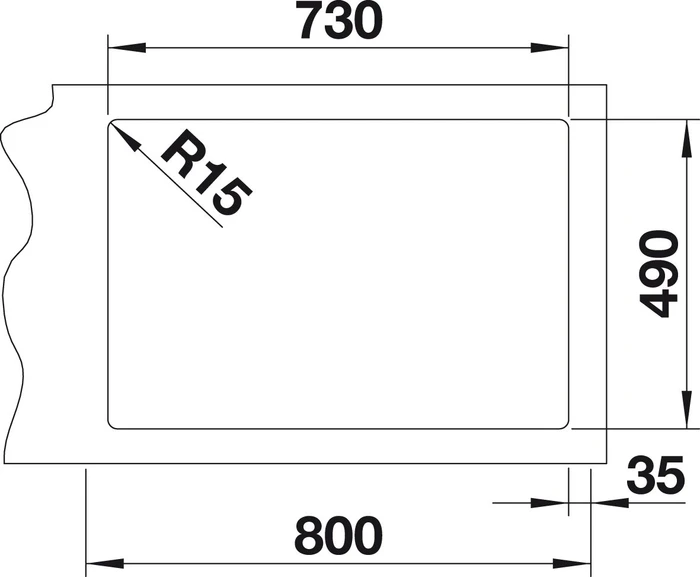 Blanco Andano 700-IF/A InFino Einbau Becken mittig mit Ablauffernbedienung edelstahl