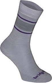 Bridgedale Merino Liner Wandersocken grau/violett (Damen)