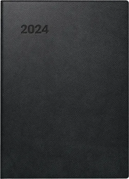Brunnen Taschenkalender Modell 731 Wochenkalender 2024, 100x140mm, Kunststoff-Cover, schwarz, 72 Blatt