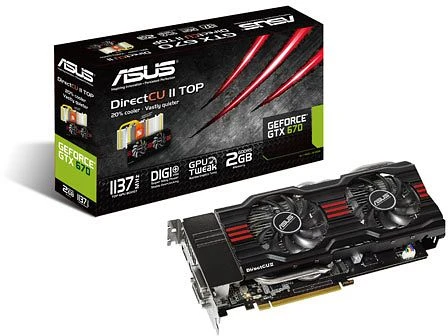 ASUS GeForce GTX 670, GeForce GTX 670, 2GB GDDR5, 2x DVI, HDMI, DP