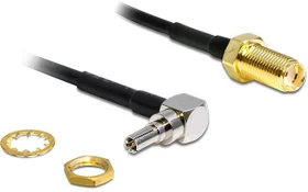 DeLOCK zum Einbau auf CRC-9 90° Stecker Antennenkabel, SMA (Buchse), 0.2m