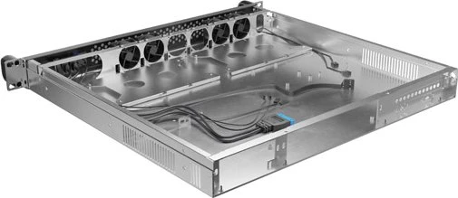 Lanberg Servergehäuse 420/10, schwarz/grau, 1HE, Flex-ATX