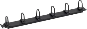 Triton 19" Kabelführungsleiste kleine Bügel, schwarz, 1HE