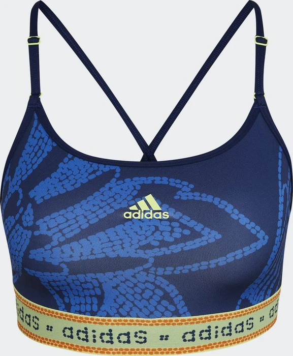 adidas FARM Rio Light-Support große Größen Sport-BH mystery blue/hi-res yellow (Damen)
