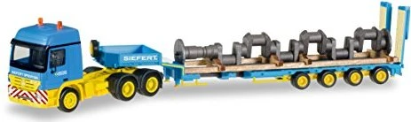 Herpa Mercedes-Benz Actros L 6x4 Semitieflade-Sattelzug mit Ladegut Kurbelwellel Siefert