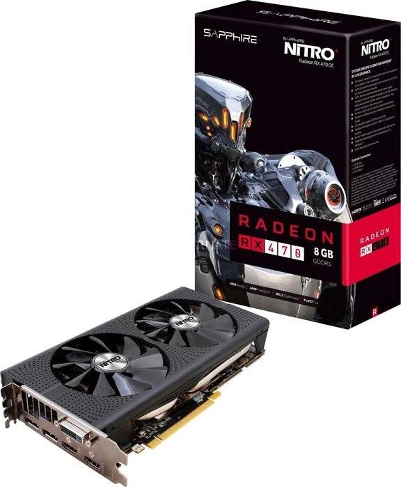 Sapphire Nitro+ Radeon RX 470 8G D5, 8GB GDDR5, DVI, 2x HDMI, 2x DP, lite retail