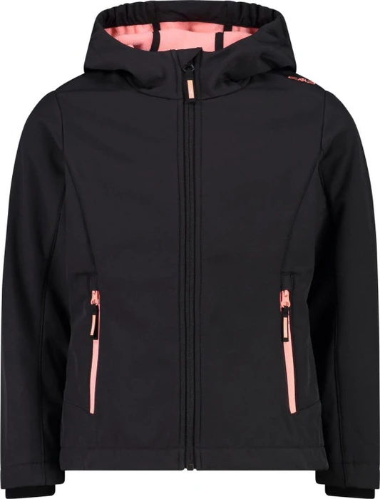 CMP Softshell Melange Fix Hood Funktionsjacke antracite/lotus (Junior)