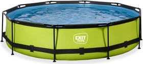 Exit Toys Lime Frame Pool mit Filterpumpe rund 360x76cm